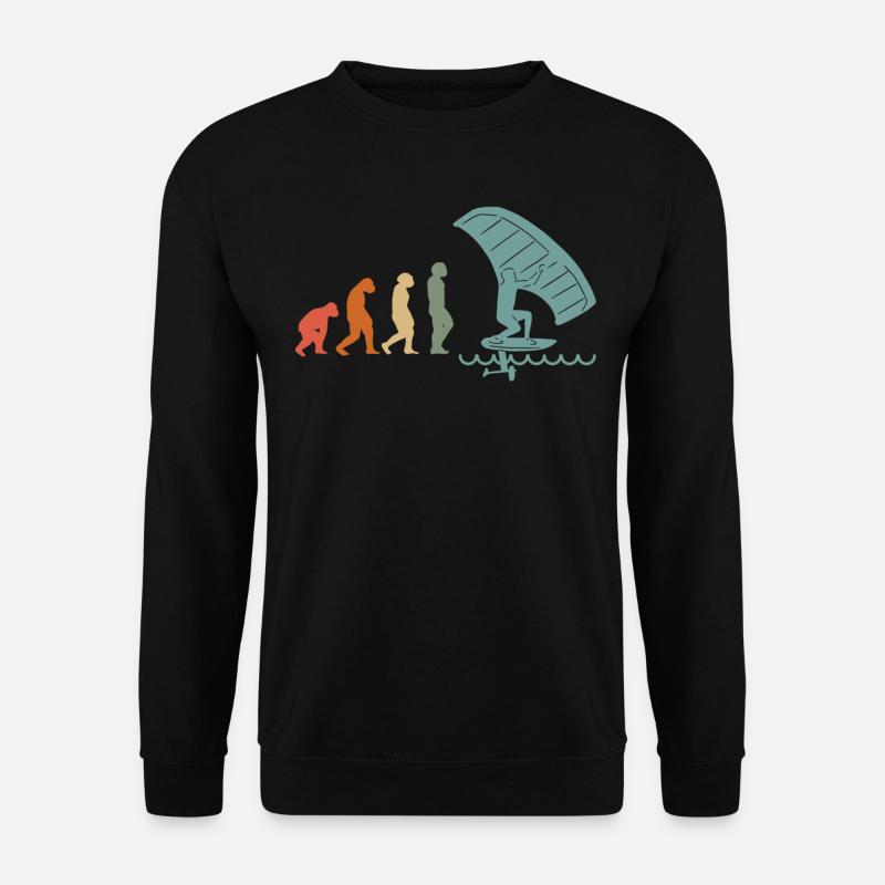 Wingfoil Surfer Wingfoiling Hydrofoil Evolution - Sweat-shirt Unisexe - noir