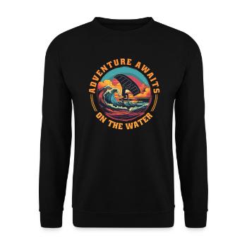 Wingfoil Surfer Wingfoil Board Kitefoil dictons - Sweat-shirt Unisexe - noir - Devant - Alina (178cm) & Michal (187cm)
