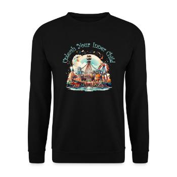 Amusement Park Fair, Fairground, Village Festival - Unisex Sweatshirt - black - Front - Alina (178cm) & Michal (187cm)