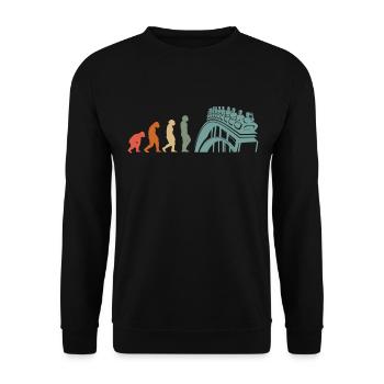 Freizeitpark Jahrmarkt Rummelplatz Kirmes - Unisex Pullover - Schwarz - Vorne - Alina (178cm) & Michal (187cm)