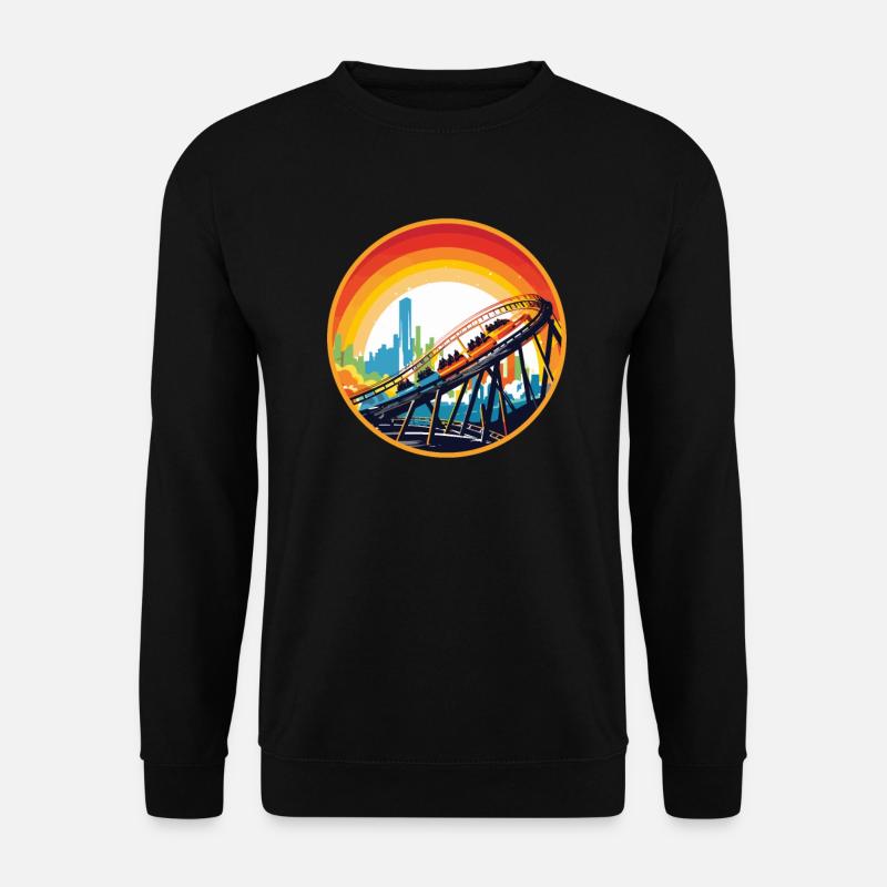 Freizeitpark Jahrmarkt Rummelplatz Kirmes - Unisex Pullover - Schwarz