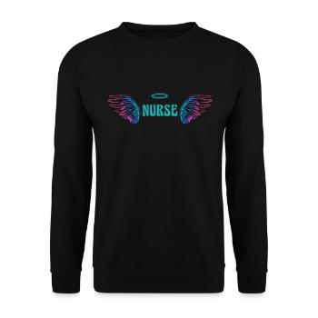 Krankenpflegerin Gesundheits- Pflegekraft - Unisex Pullover - Schwarz - Vorne - Alina (178cm) & Michal (187cm)