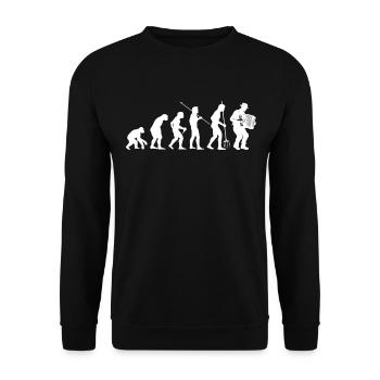 Accordéon Musicien Accordéoniste Evolution - Sweat-shirt Unisexe - noir - Devant - Alina (178cm) & Michal (187cm)