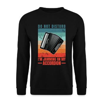 Accordéoniste Accordéon Musicien Dictons - Sweat-shirt Unisexe - noir - Devant - Alina (178cm) & Michal (187cm)