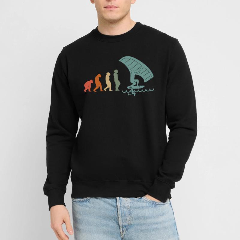 Wingfoil Surfer Wingfoiling Hydrofoil Evolution Sweat-shirt Unisexe