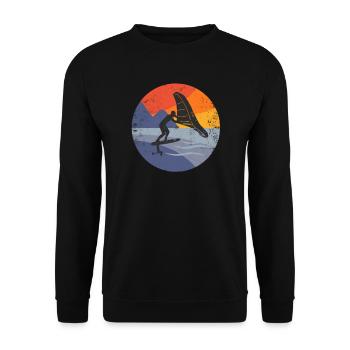 Wingfoil Surfer Wingfoiling Hydrofoil Kitefoil - Sweat-shirt Unisexe - noir - Devant - Alina (178cm) & Michal (187cm)