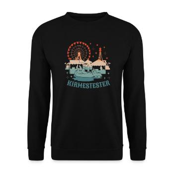 Kirmestester Jahrmarkt Volksfest Rummelplatz - Unisex Pullover - Schwarz - Vorne - Alina (178cm) & Michal (187cm)