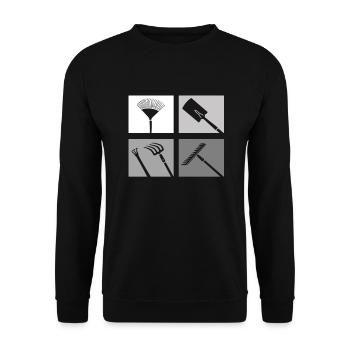 Gardener Farmer Landscape Gardener Plant Garden - Unisex Sweatshirt - black - Front - Alina (178cm) & Michal (187cm)