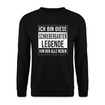 Gärtner Kleingärtner Garten-Pflanzen Legende - Unisex Pullover - Schwarz - Vorne - Alina (178cm) & Michal (187cm)
