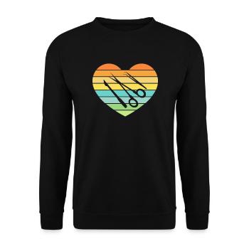 Chirurgisch-technischer Assistent Chirurg - Unisex Pullover - Schwarz - Vorne - Alina (178cm) & Michal (187cm)