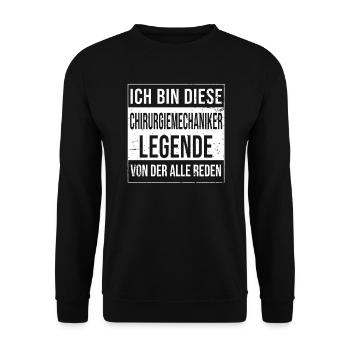 Berufe Ausbildung bestanden Legende - Unisex Pullover - Schwarz - Vorne - Alina (178cm) & Michal (187cm)