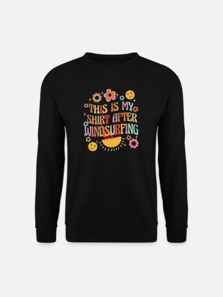 Planche à voile Planche de surf Planche à voile Vintage - Sweat-shirt Unisexe - noir