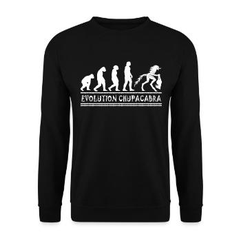 Cryptozoologists Chupacabra Creatures Evolution - Unisex Sweatshirt - black - Front - Alina (178cm) & Michal (187cm)