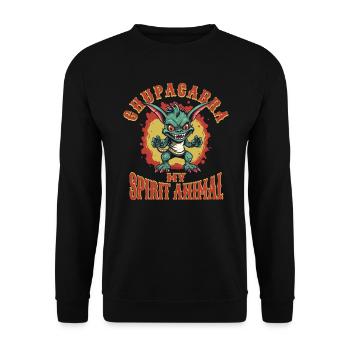 Cryptozoologists Chupacabra Creatures Funny - Unisex Sweatshirt - black - Front - Alina (178cm) & Michal (187cm)