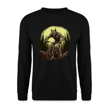 MTB Mountainbike Fahrrad BMX El-Chupacabra - Unisex Pullover - Schwarz - Vorne - Alina (178cm) & Michal (187cm)