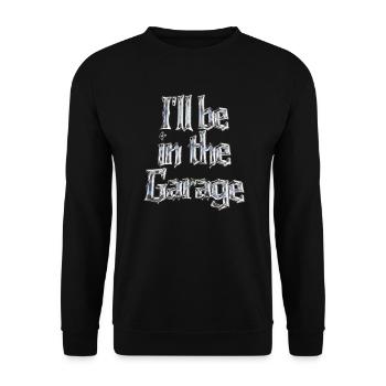 Auto-Schrauber Hobby-Garage Modellbau Mechaniker - Unisex Pullover - Schwarz - Vorne - Alina (178cm) & Michal (187cm)