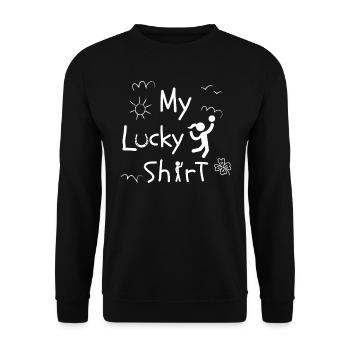 Beachvolleyball Volleyball-Spieler Volleyballer - Unisex Pullover - Schwarz - Vorne - Alina (178cm) & Michal (187cm)