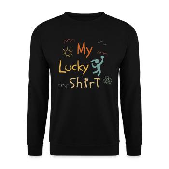 Beachvolleyball Volleyball-Spieler Volleyballer - Unisex Pullover - Schwarz - Vorne - Alina (178cm) & Michal (187cm)