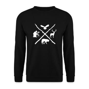 Photographie, Appareil photo, Photographe animalier, Photographe de nature - Sweat-shirt Unisexe - noir - Devant - Alina (178cm) & Michal (187cm)