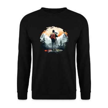 Appareil photo, Photographe de paysage, Photographe de nature - Sweat-shirt Unisexe - noir - Devant - Alina (178cm) & Michal (187cm)