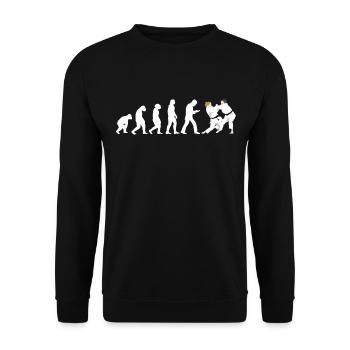 Judoka Taekwondo Karaté Aïkido Ju-Jutsu Evolution - Sweat-shirt Unisexe - noir - Devant - Alina (178cm) & Michal (187cm)