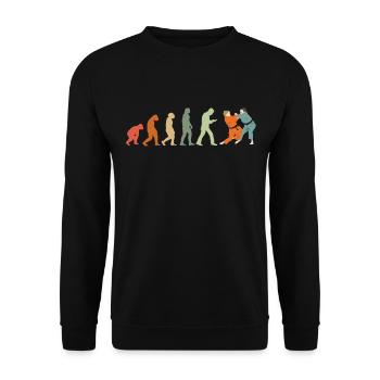 Judoka Taekwondo Karaté Aïkido Ju-Jutsu Evolution - Sweat-shirt Unisexe - noir - Devant - Alina (178cm) & Michal (187cm)