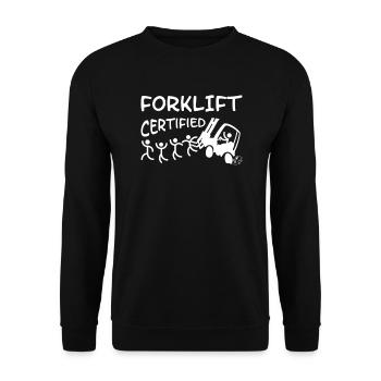 Forklift Driver Warehouse Manager Warehouse Manager Occupations - Unisex Sweatshirt - black - Front - Alina (178cm) & Michal (187cm)