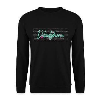 Übersetzer Abschluss-Geschenk Dolmetscherin - Unisex Pullover - Schwarz - Vorne - Alina (178cm) & Michal (187cm)