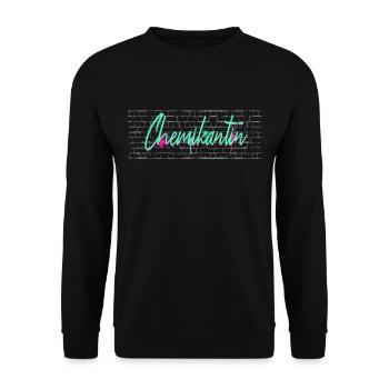 Laborant Abschluss-Geschenk Chemikantin - Unisex Pullover - Schwarz - Vorne - Alina (178cm) & Michal (187cm)