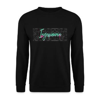 Ingenieur Abschluss-Geschenk Ingenieurin - Unisex Pullover - Schwarz - Vorne - Alina (178cm) & Michal (187cm)
