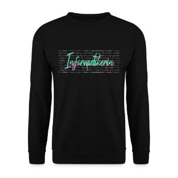 Programmierer Abschluss-Geschenk Informatikerin - Unisex Pullover - Schwarz - Vorne - Alina (178cm) & Michal (187cm)