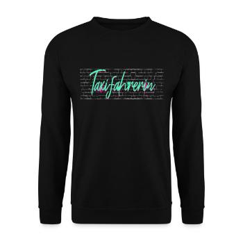 Taxi-Fahrer Abschluss-Geschenk Taxifahrerin - Unisex Pullover - Schwarz - Vorne - Alina (178cm) & Michal (187cm)