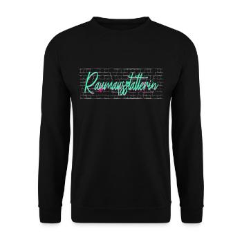 Dekorateur Abschluss-Geschenk Raumausstatterin - Unisex Pullover - Schwarz - Vorne - Alina (178cm) & Michal (187cm)