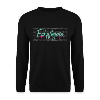 Krankenpfleger Abschluss-Geschenk Fachpflegerin - Unisex Pullover - Schwarz - Vorne - Alina (178cm) & Michal (187cm)