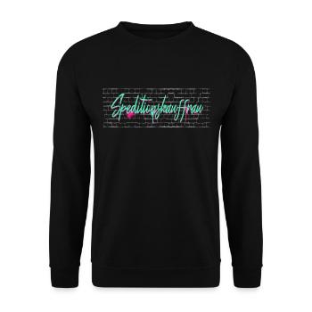 Spediteur Abschluss-Geschenk Speditionskauffrau - Unisex Pullover - Schwarz - Vorne - Alina (178cm) & Michal (187cm)
