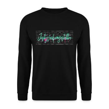 Witzig Abschluss-Geschenk Justizfachangestelltin - Unisex Pullover - Schwarz - Vorne - Alina (178cm) & Michal (187cm)