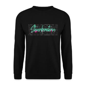 Buchhalter Abschluss-Geschenk Steuerberaterin - Unisex Pullover - Schwarz - Vorne - Alina (178cm) & Michal (187cm)