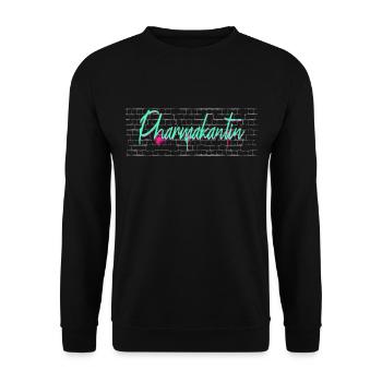 Pharmazeut Abschluss-Geschenk Pharmakantin - Unisex Pullover - Schwarz - Vorne - Alina (178cm) & Michal (187cm)