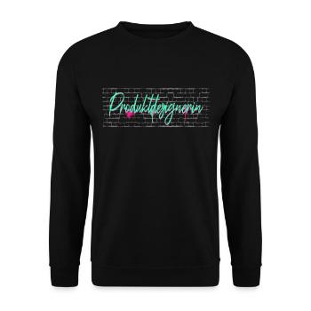 Technischer Abschluss-Geschenk Produktdesignerin - Unisex Pullover - Schwarz - Vorne - Alina (178cm) & Michal (187cm)