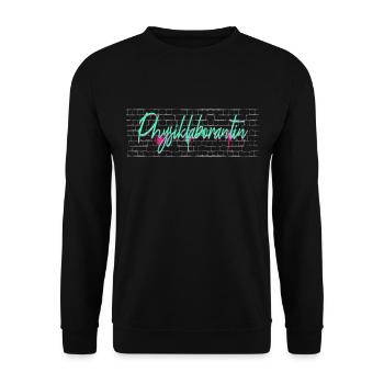 Laborant Abschluss-Geschenk Physiklaborantin - Unisex Pullover - Schwarz - Vorne - Alina (178cm) & Michal (187cm)
