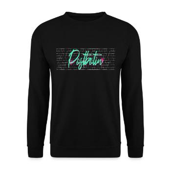 Postboten Abschluss-Geschenk Postbote Postbotin - Unisex Pullover - Schwarz - Vorne - Alina (178cm) & Michal (187cm)