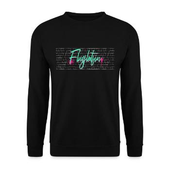 Flugzeug-Lotse Abschluss-Geschenk Fluglotsin - Unisex Pullover - Schwarz - Vorne - Alina (178cm) & Michal (187cm)