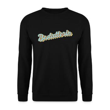 Friedhof Abschluss-Geschenk Bestatterin - Unisex Pullover - Schwarz - Vorne - Alina (178cm) & Michal (187cm)