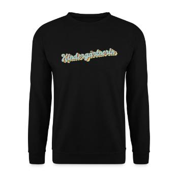 Kita-Erzieher Abschluss-Geschenk Kindergärtnerin - Unisex Pullover - Schwarz - Vorne - Alina (178cm) & Michal (187cm)