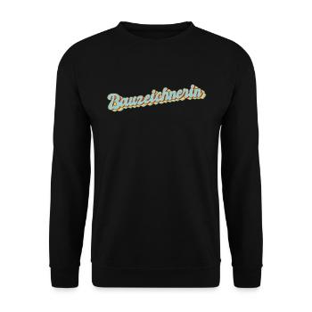 Ingenieur Abschluss-Geschenk Bauzeichnerin - Unisex Pullover - Schwarz - Vorne - Alina (178cm) & Michal (187cm)