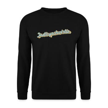 Richtern Abschluss-Geschenk Justizfachwirtin - Unisex Pullover - Schwarz - Vorne - Alina (178cm) & Michal (187cm)