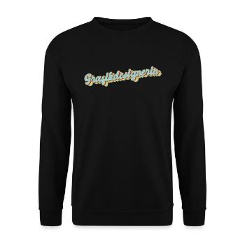 Illustrator Abschluss-Geschenk Grafikdesignerin - Unisex Pullover - Schwarz - Vorne - Alina (178cm) & Michal (187cm)
