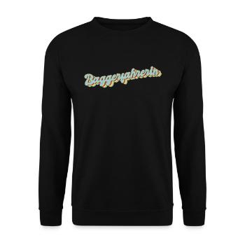 Bagger-Fahrer Abschluss-Geschenk Baggerfahrerin - Unisex Pullover - Schwarz - Vorne - Alina (178cm) & Michal (187cm)