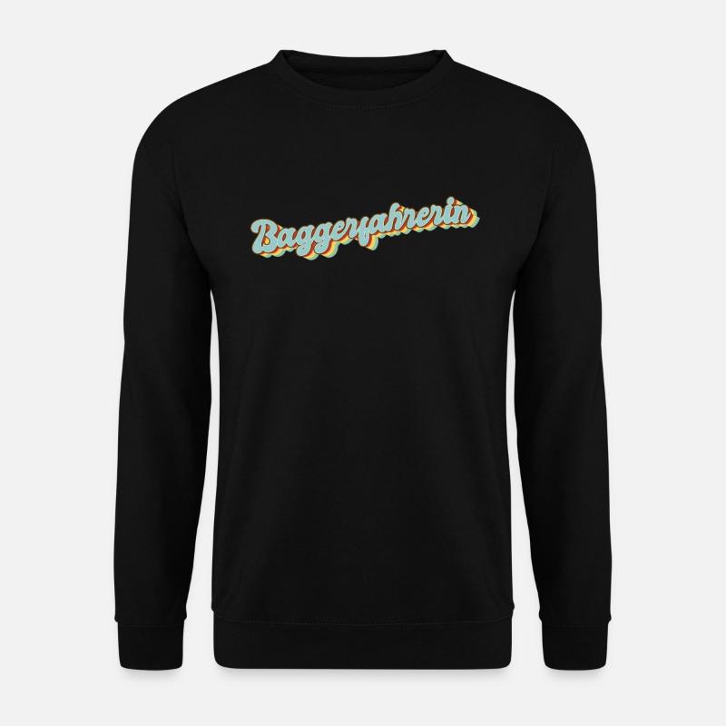 Bagger-Fahrer Abschluss-Geschenk Baggerfahrerin - Unisex Pullover - Schwarz