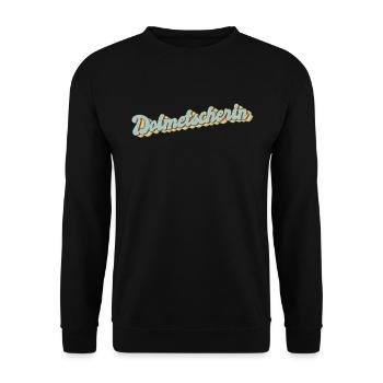 Übersetzer Abschluss-Geschenk Dolmetscherin - Unisex Pullover - Schwarz - Vorne - Alina (178cm) & Michal (187cm)